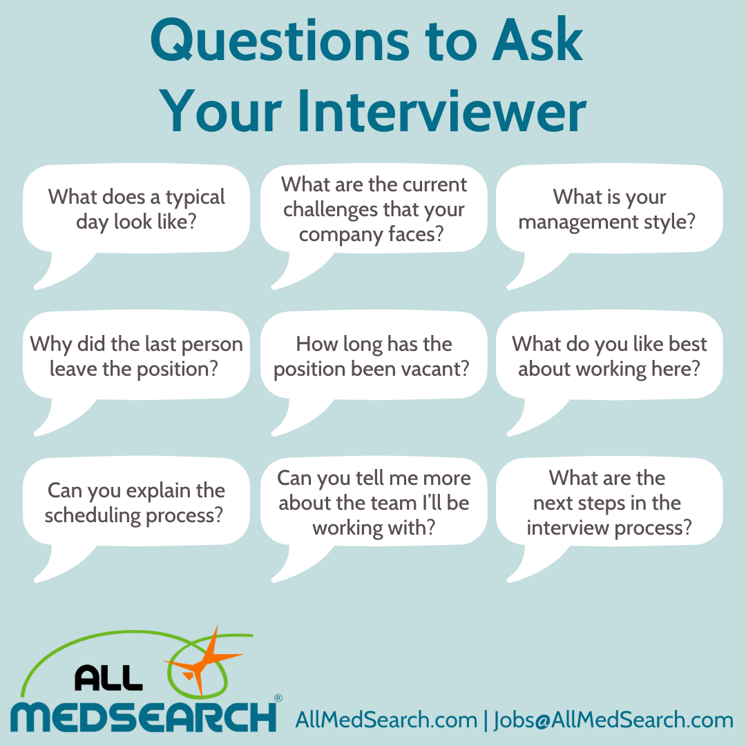 Questions to Ask Your Interviewer - All Med Search