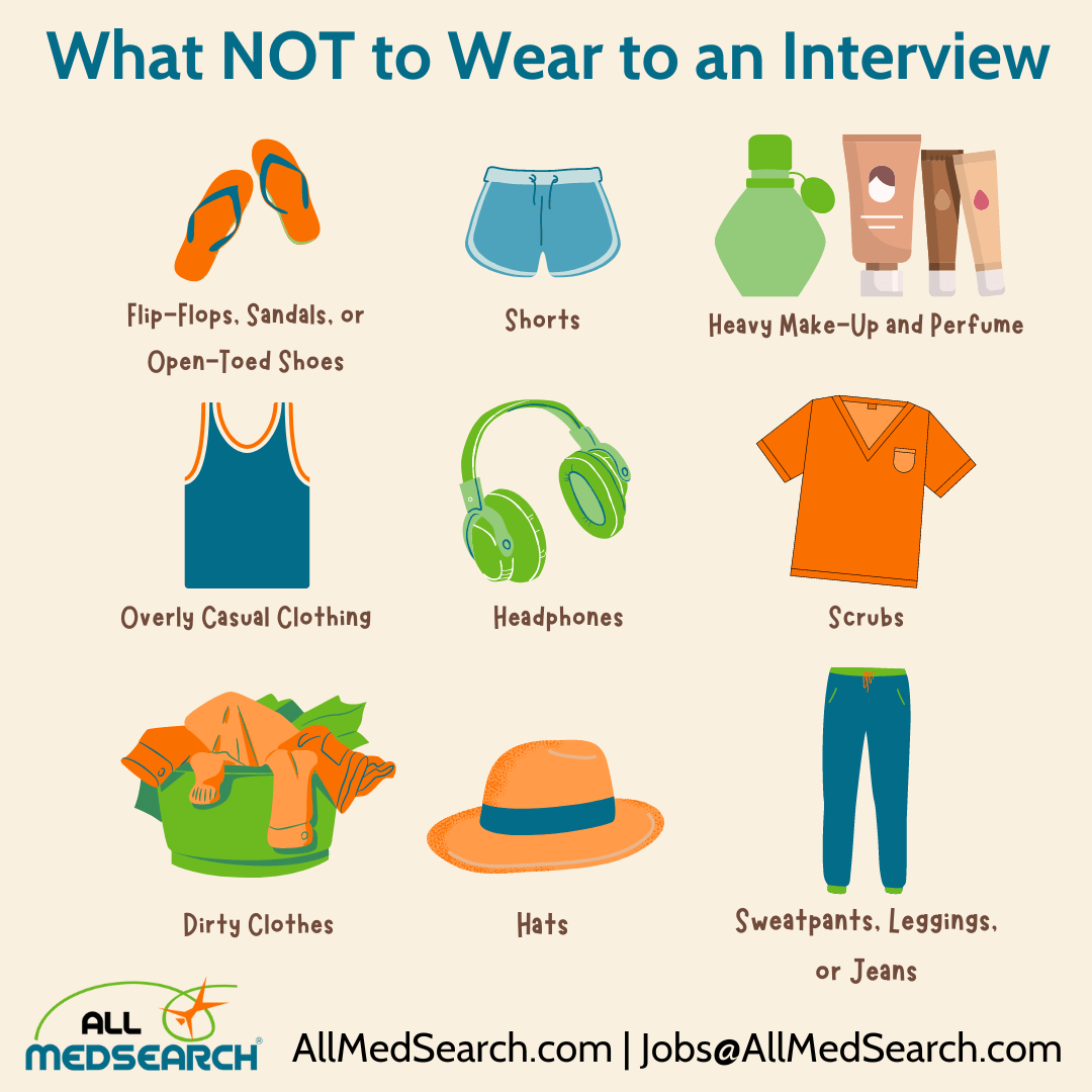 What NOT to Wear to a Job Interview - All Med Search